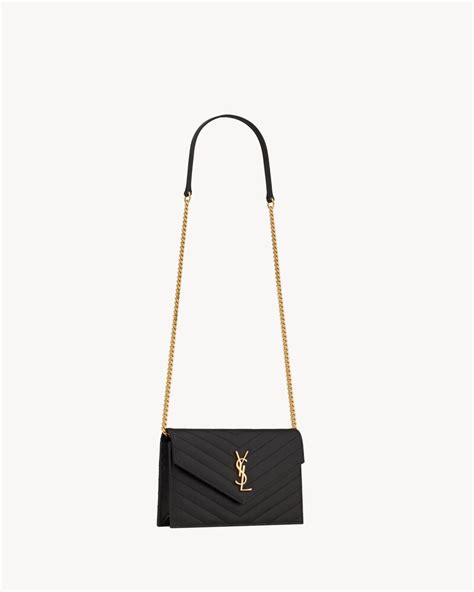 sac ysl matelasse noir|CASSANDRE MATELASSÉ small envelope wallet in grain de .